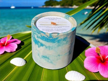 Load image into Gallery viewer, Baja concrete candle, a refreshing blend of fresh flowers, coconut, musk, and sandalwood.