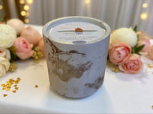Load image into Gallery viewer,  Bayberry and Balsam Fir Concrete Candle with Winter Fragrance
Handmade Concrete Candle with Evergreen Scents
Unique Seasonal Candle for Cozy Home Decor
