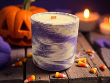 Load image into Gallery viewer, Black Magic concrete candle, evoking the magic and mystery of the night with it&#39;s creamy and seductive fragrance.
