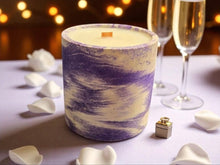 Load image into Gallery viewer, Black Raspberry Vanilla Concrete Candle with Sweet Fragrance Handmade concrete candle with black raspberry and vanilla fragrances
