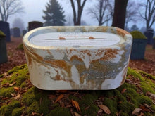 Load image into Gallery viewer, Palo Santo and Sandalwood concrete candle, a soothing blend for relaxation
