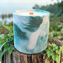 Load image into Gallery viewer, Narcissist concrete candle, a unique and mysterious woodsy home fragrance.
