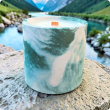 Load image into Gallery viewer, Palo Santo and Sandalwood concrete candle, a soothing blend for relaxation
