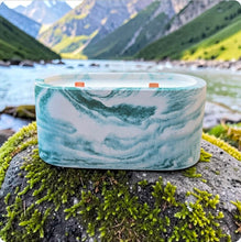 Load image into Gallery viewer, Palo Santo and Sandalwood concrete candle, a soothing blend for relaxation

