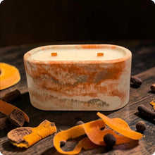 Load image into Gallery viewer, Pumpkin &amp; Bourbon Concrete Candle
